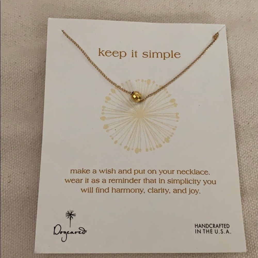 NWT Dogeared “keep it simple”